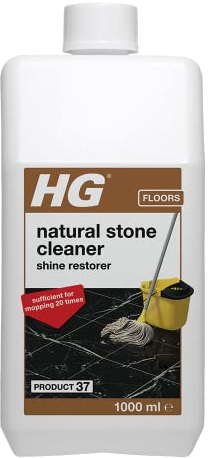 HG Natural Stone Cleaner Shine Restorer, Product 37, Highly Concentrated Formula for Marble and Calciferous Natural Stone, Mop or Polish for Restoring Shine – 1L (221100106)