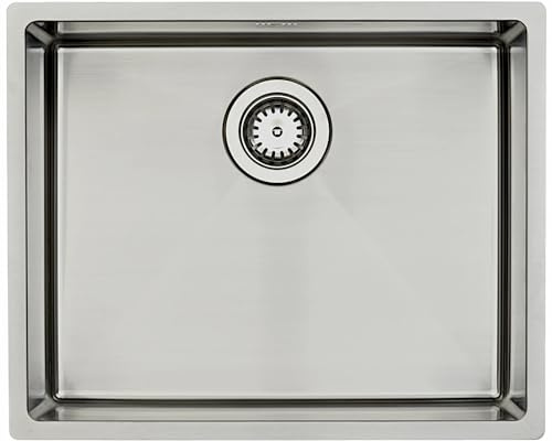Lavabo KUBUS 500 soft Edelstahlspüle mit Raumsparventil/Ausschnittmaße: 515 x 415 / Spüle/Lavabo/Designspüle
