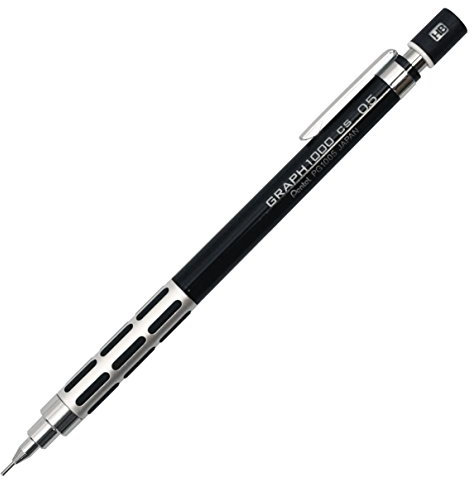Pentel Porte-mines Graph 1000 CS, pour dessin, 0,5 mm, noir (PG1005CS-A)