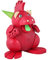Seiffener Volkskunst | Kugelräucherfigur 12 cm | Räucherdrache | Räuchermännchen | Original Erzgebirge | 19069 | Feuerspucker