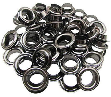 100 X 20mm Ösen mit Scheiben für Banner und Leder - Tüllen für Bänder, Schnürung und Stoff in Kunst und Nähen Projekte für Beutel Scrapbooking und Kleidung Reparatur - 20 mm, Rotguss, 20mm
