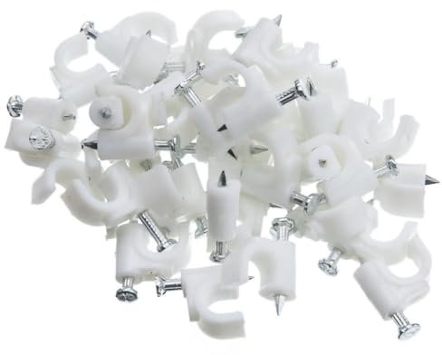 Morsetti per cavi Morsetti per chiodi Morsetti per cavi con chiodo 18mm Quantità selezionabile 200 pezzi