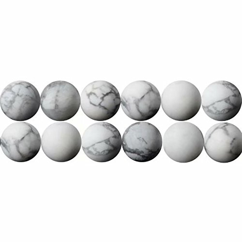 SKYBEADS Natürliche Weißer Howlith Edelsteine Perlen 6mm für Armbänder Auffädeln 38cm Strang Approx 60 Stück