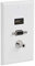 Vbestlife Multimedia Wall Plates Socket Panel, Composite HDMI VGA DC 3.5mm Female AV 3-in-1 Audio Video Adapter Converters Jack Wiring Plug Outlet