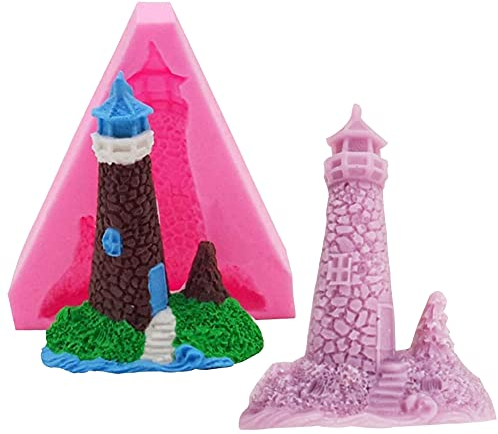 WonDerfulC 3D-Silikonformen, Leuchtturm-Modellierung, DIY-Formen, Schokolade, Backen, Kuchen, Seife, Gips, Ton, Backform