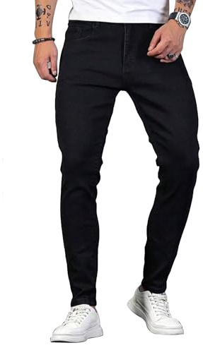 HUNGSON Skinny Jeans for Men Stretch Slim Fit Ripped Distressed