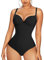 Bingrong Body Contenitivo Modellante Donna Shapewear Body Shaper Snellente Intimo Modellante Corsetto Bodysuit Fajas Reductoras Colombianas (XL, Nero)