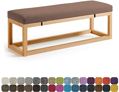 Lsjoaw Bankauflage Bankkissen Sitzauflage Sitzkissen Bank 140X50X3CM Stuhlkissen Bankpolster Schaukel mit abnehmbarem Bezug für Fensterbank Outdoor Gartenmöbel Terrasse Drinnen Sitz,Red Brown