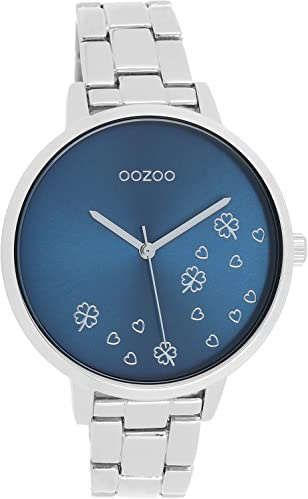 Oozoo Timepieces Damen Uhr| Armbanduhr Damen mit Edelstahlarmband | Hochwertige Uhr für Frauen| Edle Analog Damenuhr in rund
