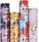 Aimyoo Geschenkpapier-Set mit Totenkopf-Blumenmuster, Rosa, Rose, Sonnenblume, lustiges Geschenkpapier, 43,2 cm x 4,8 m pro Rolle