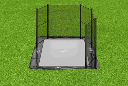Akrobat Trampoline Half Veiligheidsnet - Geschikt voor Primus en Orbit - 430 x 305 cm - Rechthoek - Set - Zwart