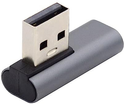 NFHK USB-C Typ C Buchse Low Profile 90 Grad rechtwinklig zu USB 3.0 A Stecker Datenadapter für Laptop Desktop