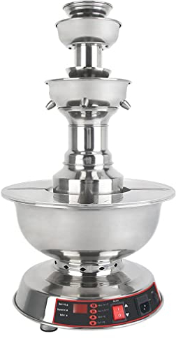3-Tier Party Fountain, 120W Fountain Machine, Temperature adjustment 0~99℃ Adjustment Juice and Fountain with LED Lighted Base, Dispenser Machine for Wedding Bar Party