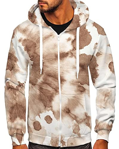 KONG JIMFAN Kapuzenpullover Herren Langarm Herren Pullover Anime Hoodie Pullover Männer Frauen Hoodie Rollkragenpullover Raglanärmel Sweater Jacke Herren Pullover Vintage Hoodie(Braun,4XL)