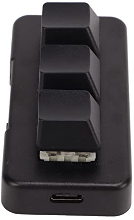 Garosa Custom Keyboard, Mini 3 Key USB Control Keypad Custom Knob Keyboard Programming Macro Keypad,