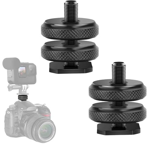 1/4 Schraube Blitzschuh, Blitzschuh 1/4 Adapter, 2 Stücke 1/4 Gewinde Blitzschuhadapter, Blitzschuhadapter, Adapterschraube Blitzschuh, Stativgewinde für Blitzschuh, Kamera Blitzschuhhalterung