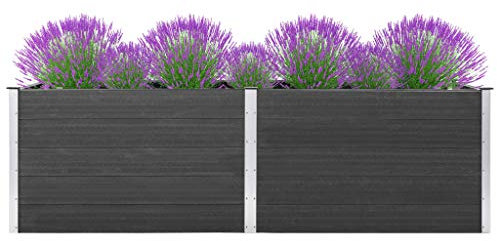 DIGBYS Garten-Hochbeet 200x50x91 cm WPC Grau