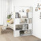 QZZCED Dekoratives Regal Wohnzimmerregal Bücherschrank Büro-Bücherregal Bücherregal Raumteiler Hochglanz-Weiß Holzwerkstoff für Wohnzimmer, Schlafzimmer, Büro