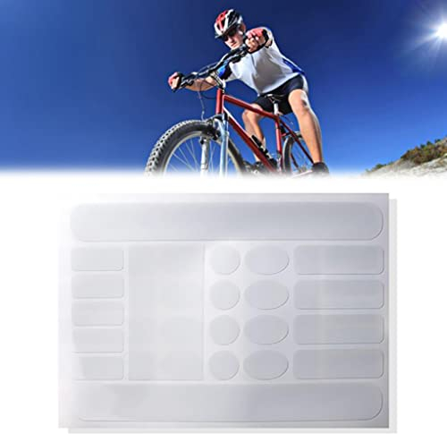 Banziaju Fahrrad-Kettenstrebenschutz, 1 Blatt Fahrrad-Kettenstreben-Aufkleber, Kettenstreben-Rahmenschutz, kratzfester Aufkleber, Fahrrad-Schutzbandschutz für Rennräder (transparent) Kettenschutz