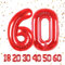 Zahlen luftballon 60 jahre | Rot Folienballon-4060 Geburtstagsdeko -60 Ballon Zahl Deko zum Geburtstag fliegt mit Helium 60.Geburtstag für Männer Frauen 60.Geburtstagsparty Jubiläum