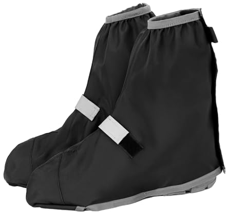 Überschuhe Fahrrad Wasserdicht, Überschuhe Regenschuhe Wasserdichte Regenschutz Gamaschen für Fahrradfahrer Regenschutz Schuhe Unisex Verstärkte Sohlenspitze und Verstellbarem Klettverschluss