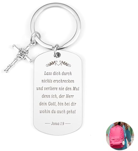 Schlüsselanhänger Damen Männer Christliche Geschenke Schlüsselanhänger Bible Mutmacher Geschenk Firmung Geschenke Mädchen Konfirmation Geschenk Junge Kommuniom Geschenke Spirituelle Geschenke