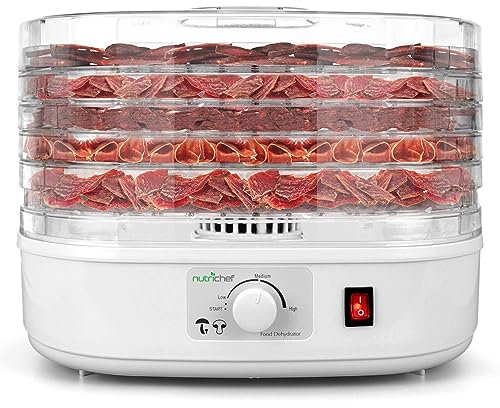Nutrichef - Food Dehydration Machine | Multi-Level Appliance for Home Use | Perfect for Beef, Fruit, Vegetables and Treats for