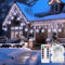 echosari Christmas Window Lights Battery Powered, 144 LED 12 Snowflake Curtain Lights with Remote Timer for Xmas Bedroom Party Terrace Rooftop Window Decor