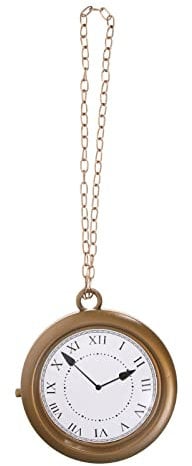 SAFIGLE Jumbo Uhr Halskette:Vatertagsgeschenk Taschenuhr Herren Retro Zahnrad Goldene Jumbo-Uhr-Halskette FüR Halloween - KostüMzubehöR FüR WeißEs Kaninchen, Hip-Hop-Rapper, Party-Dekoration