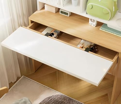 yacoxe Desk extender tray, 20/30 * 40/60/80/100120cm desk extender, computer elbow arm support, clip-on desktop extender, foldable keyboard tray, suitable for study and office(White,20 * 80cm)