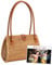 Pro@Home43® - Original auf Bali handgefertigte Damen Rattan Handtasche - Braun shell-type
