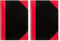 Idena 10147 - Kladde DIN A5, 96 Blatt, 70 g/m², kariert, fester Einband, rot/schwarz, 1 Stück (Packung mit 2)