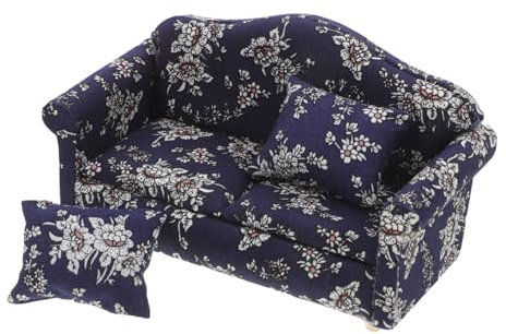 Vaguelly Puppenhausmöbel Kleines Möbelpuppenhaus Ob11 Puppenhaus Dekorative Möbel Spielzeughaus Puppenhaus Kleine Möbel Möbel Grünes Puppenhaus Einfarbige Möbel Puppenhauszubehör Blue Stoff