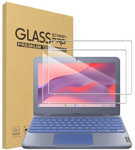 carinacoco 2 Pack Screen Protector for Lenovo IdeaPad Chromebook 11.6 inch, 9H Toughness Premium Shatterproof Scratch-Resistant Anti-Fingerprint No-Bubble HD Ultra Clear Tempered Glass