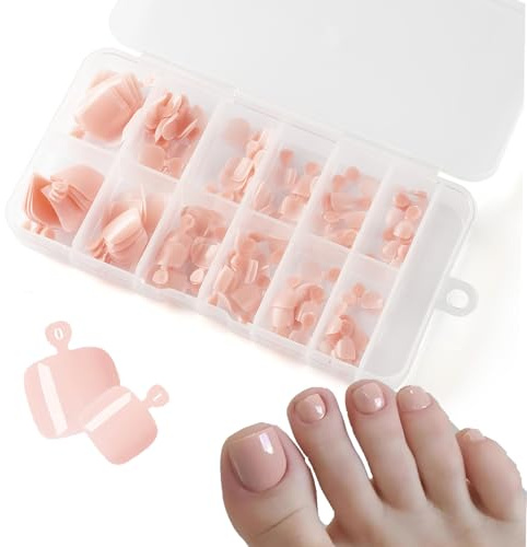 120 Pcs Press On Toe Nails, Colorful Wearable Toe Nail Art Tips Boxed, Full Cover Solid Color Short Toe Nail Stickers for DIY Manicure，Versatile and flattering