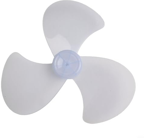 Zilimontt 16 Inch Plastic Fan Blade with Three-For Leaf Design and Nut Cover, Long lasting PP Replacement for Standing Pedestal Fans or Desk Fans, Quiet High Airflow Compatible (Fan blade)