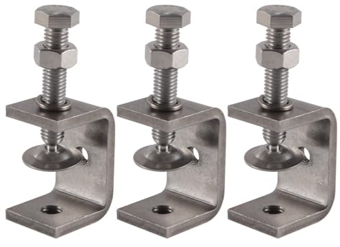 Alide Pack Of 3 304 Stainless Steel C Clamps, High Performance C Clamp, for DIY Woodworking, Welding Joinery Opening 40mm Clamping Range 8-34mm