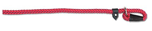 Ancol Heritage Nylon Rope Slip Lead 2 Tone Red 1.22m X12mm Sz 4-8