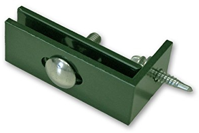 Zaun-Nagel Zaunanschlusswinkel für Doppelstabmattenzäune - grün, RAL 6005 - Paket á 8 Stk.
