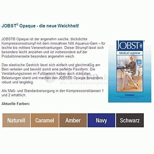 BSN Jobst Jobst Opaque KKL 1 AD Kniestrümpfe normal mit Spitze Schwarz IV