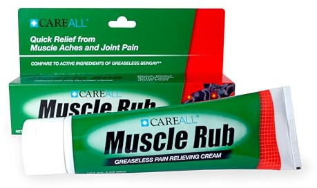 CareAll Muscle Rub Non-Greasy Cream 3.0 oz. Ultra Strength. Relief from Minor Aches and Pains in Muscles and Joints. 10% Menthol & 15% Methyl Salicylate