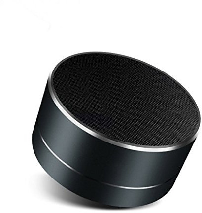 A10 Mini Portable Wireless Bluetooth Speaker, Aluminium Wireless Stereo Bluetooth Speaker with Handsfree Speakerphone Built-in Micro SD TF Card Slot SoundBox (Black)