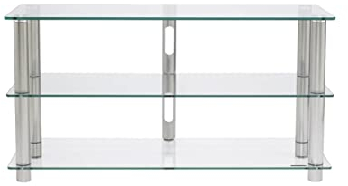 NorStone Epur 3 Meuble TV 3 tablettes Finition Silver Satiné