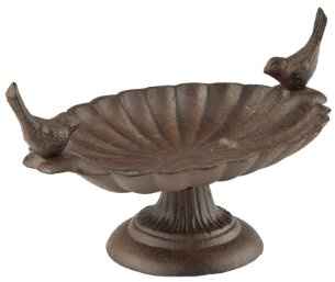 Fallen Fruits FB162 Double Bird Bath, Brown