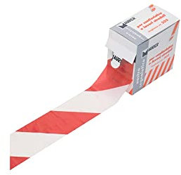 Gallotti - Nastro Segnaletico Per Lavori Stradali Colore Bianco-Rosso Tipo Strada 200 Mt