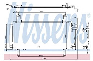 Nissens 94792 Condenser, air conditioning