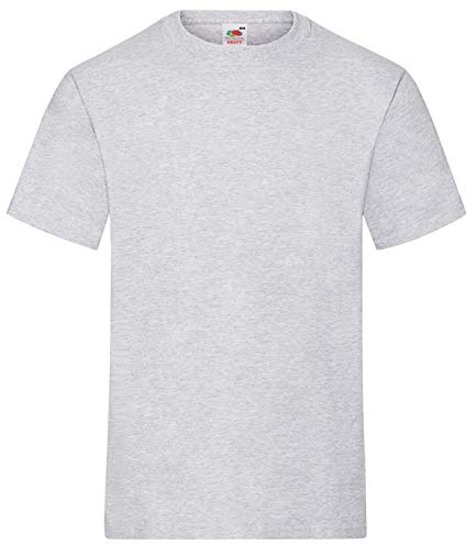 Fruit of the Loom Men's Valueweight Short Sleeve T-Shirt, Heather Grey, Medium
