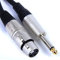 No Bull Female XLR to 1/4 Jack Mic Lead - 1m Black Microphone Cable Music Gear
