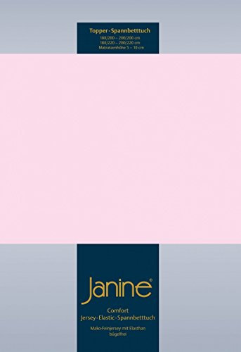 Janine 5001 Topper-Spannbetttuch Elastic 90/190 bis 120/200 cm zartrosa Fb. 11