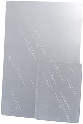 AGT Silberreiniger: 2er-Set Reinigungsplatten für Silber, je 1 große und kleine Platte (Silberglanz Reinigungsplatte, Silberputzplatte, Silberreinigung)